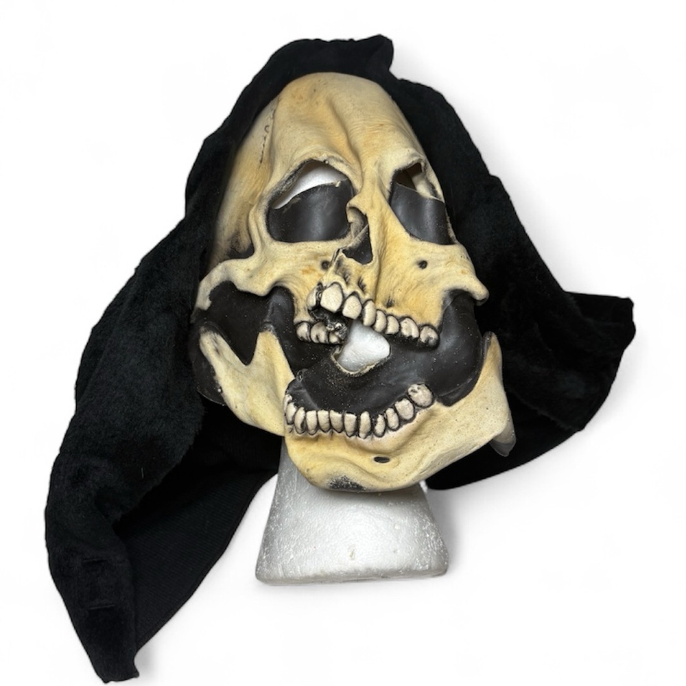 Vintage Skull Halloween Costume Hooded Mask  Something Studio 1991